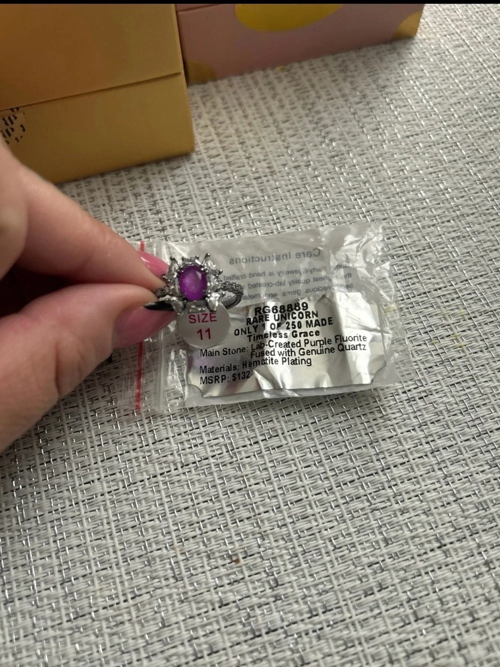 Bomb party unicorn ring timeless grace size 11